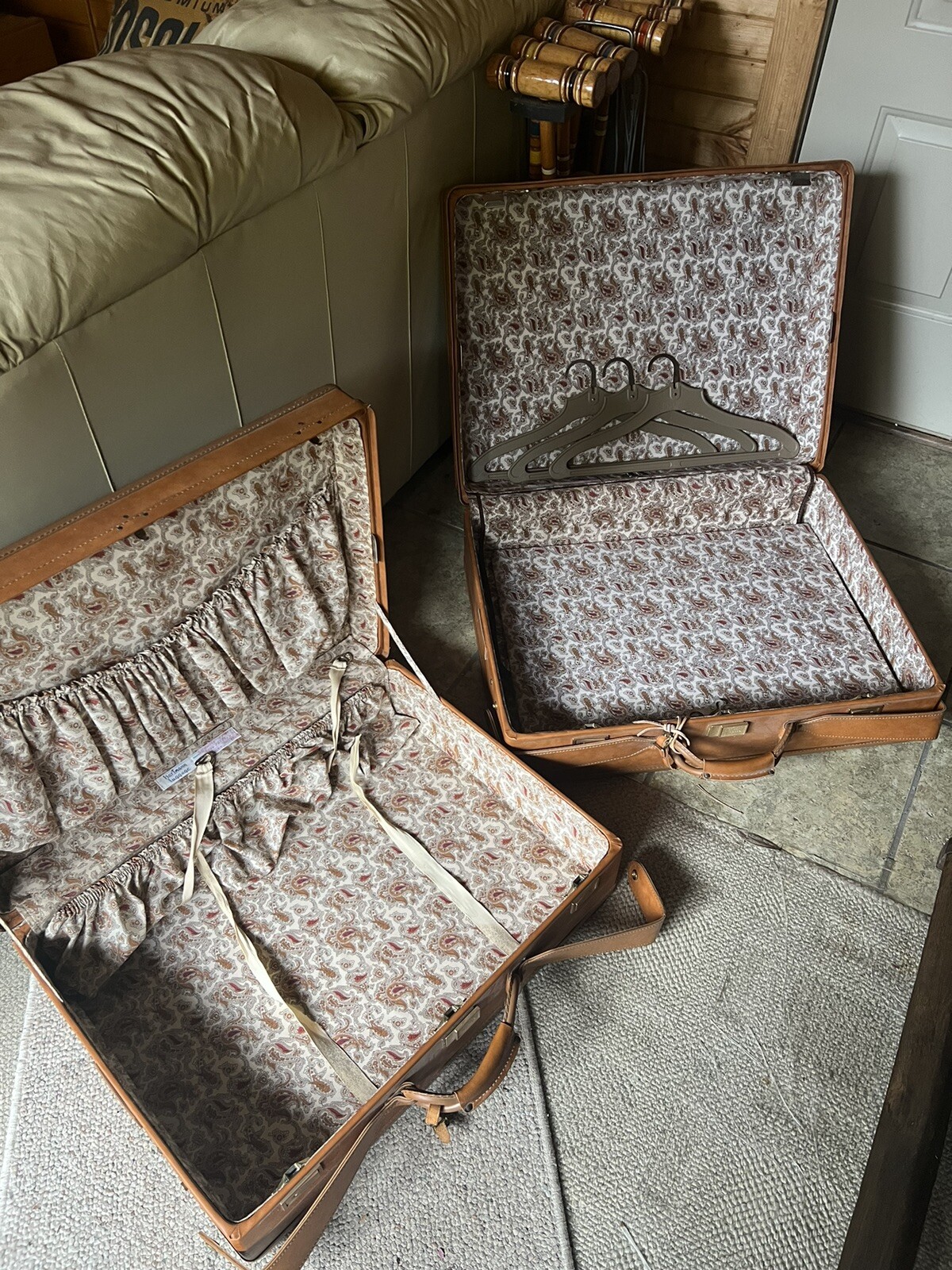 Vintage-Hartmann Luggage Set-Matching Pair-25/20/8…24/18/7…Beautiful Condition