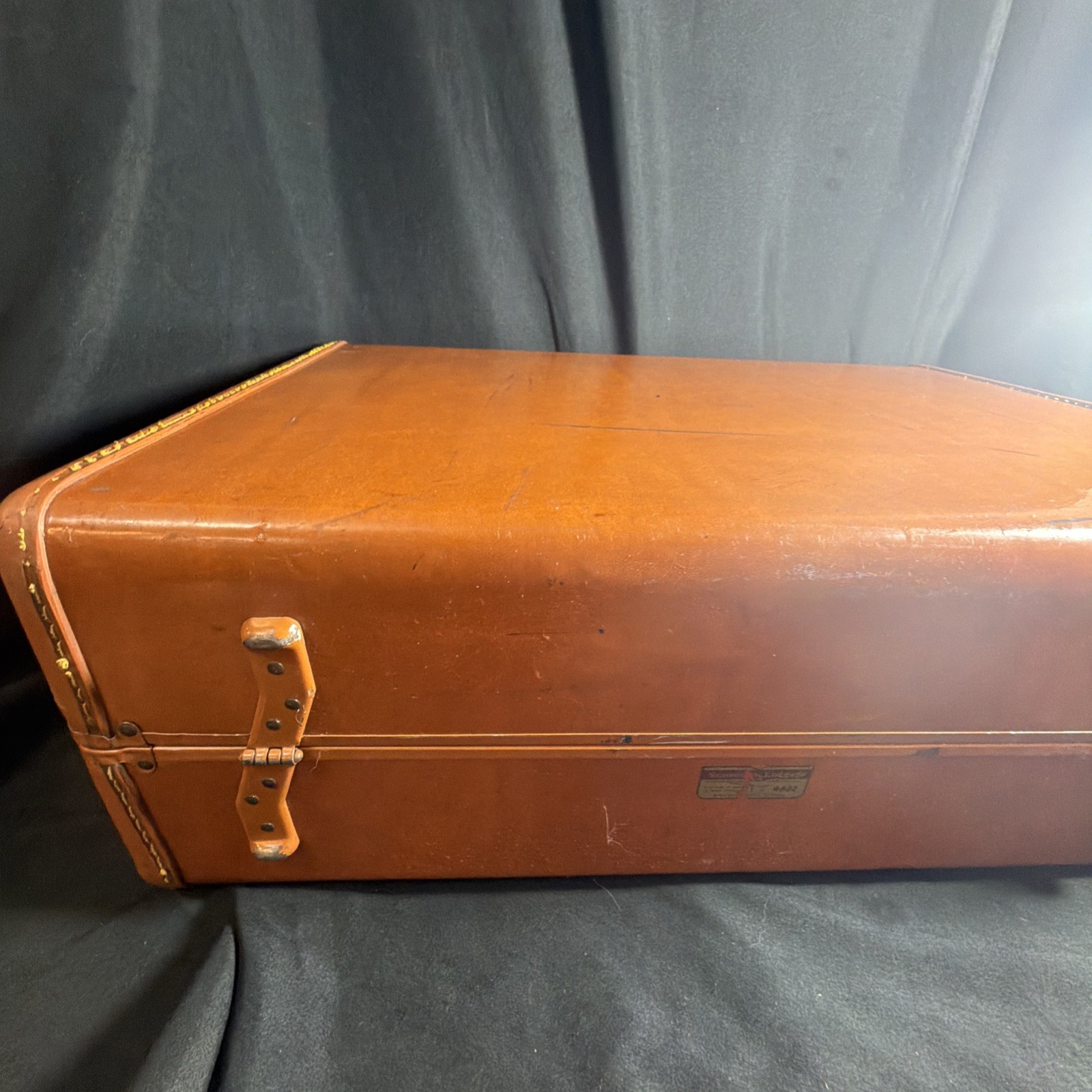 Vintage Samsonite Brown Vinyl Locking Suitcase Style 4632 USA Luggage Travel
