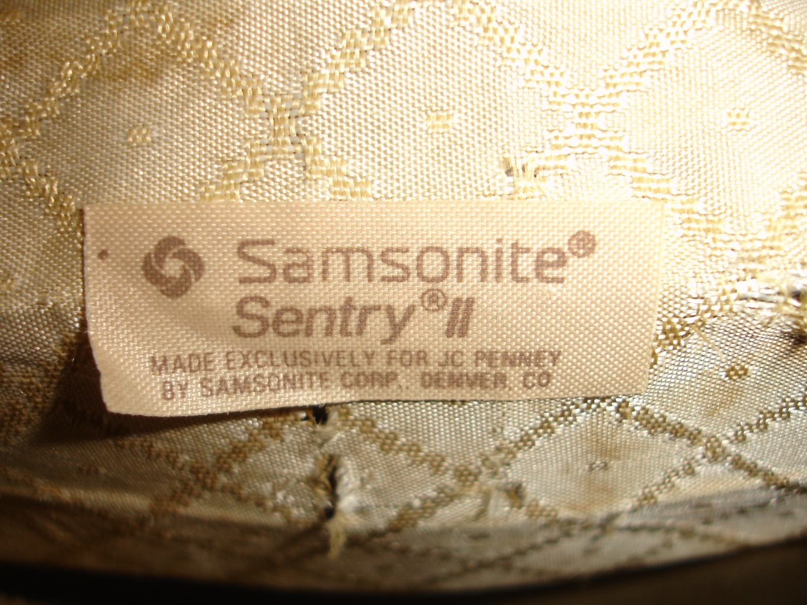 Vintage Brown/Gray Samsonite Sentry II Makeup Train Case w/Mirror NO KEY 15x9x8