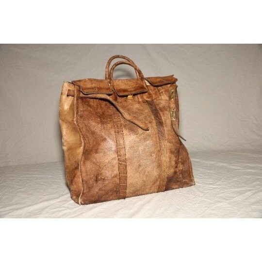 Vtg SIMA – PATICA Cuero Vala Leather Luggage Brass Hardware Made In Argentina