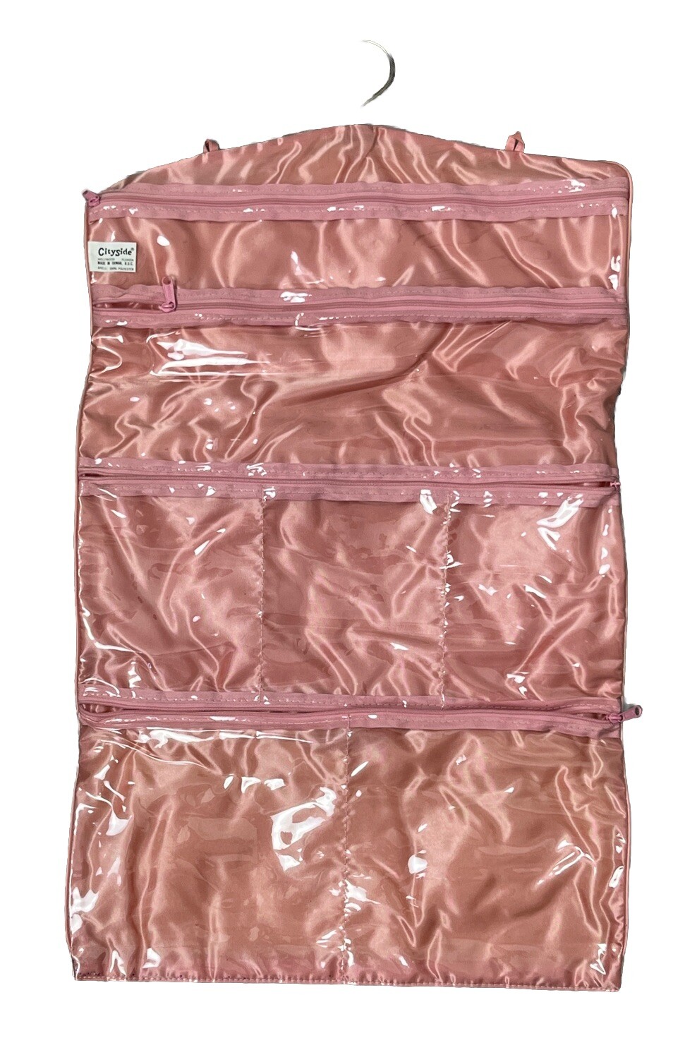 Cityside Lingerie Bag Vintage 90s Hanging Tri-Fold Travel Jewelry Organizer 25in