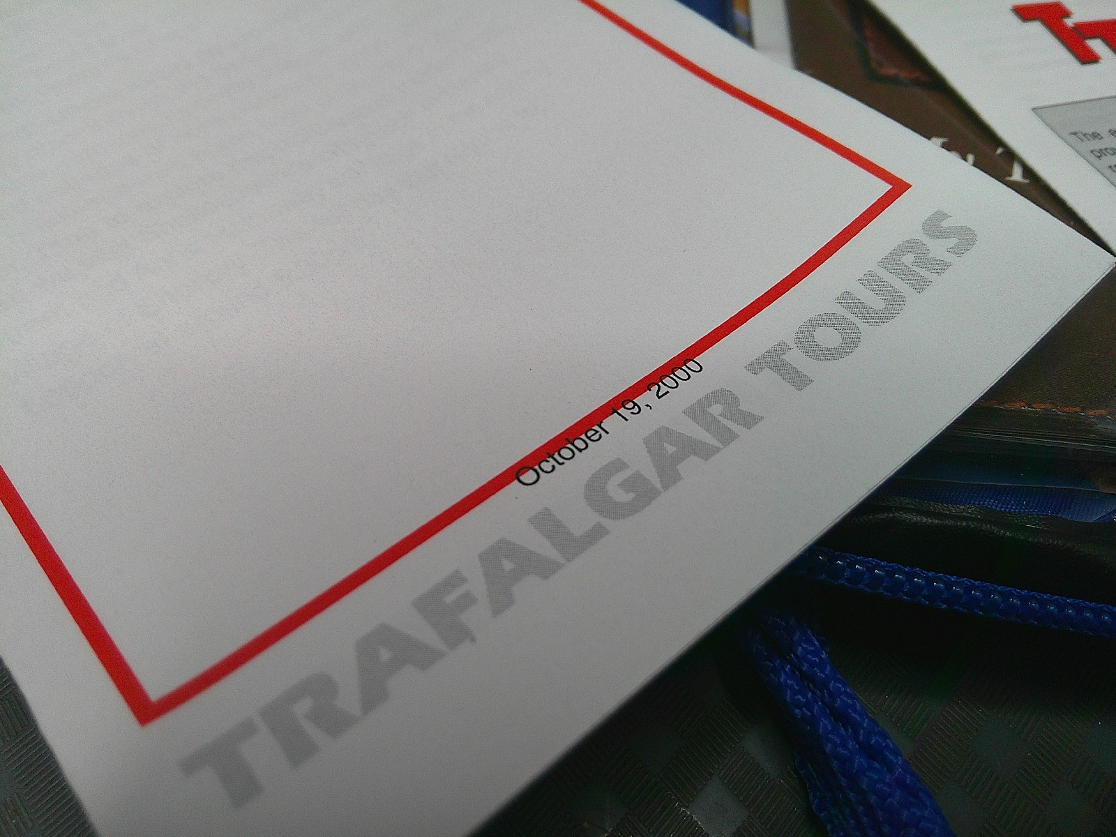Vintage Trafalgar TT Soft Travel Bag Passport Wallet Strap Zippers Blue Rainbow