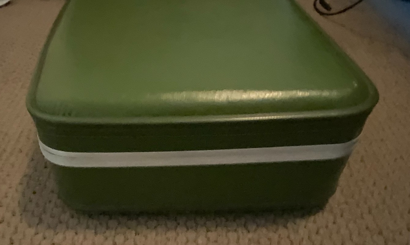 Original Vintage Hard Case Luggage Suitcase Avocado Green