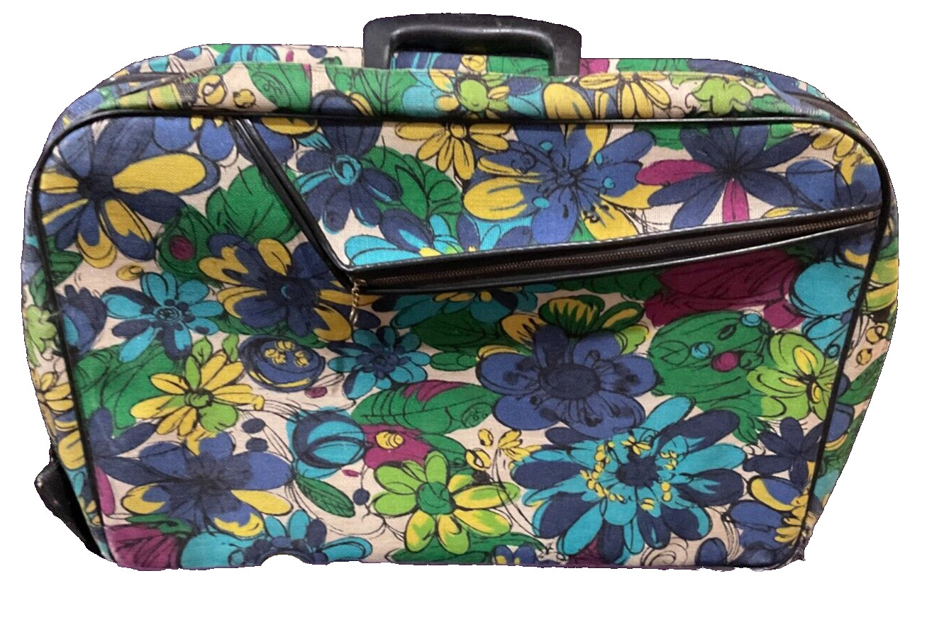 A. D. Sutton Vintage 1960’s Child’s Suitcase Imported from Japan Groovy Material