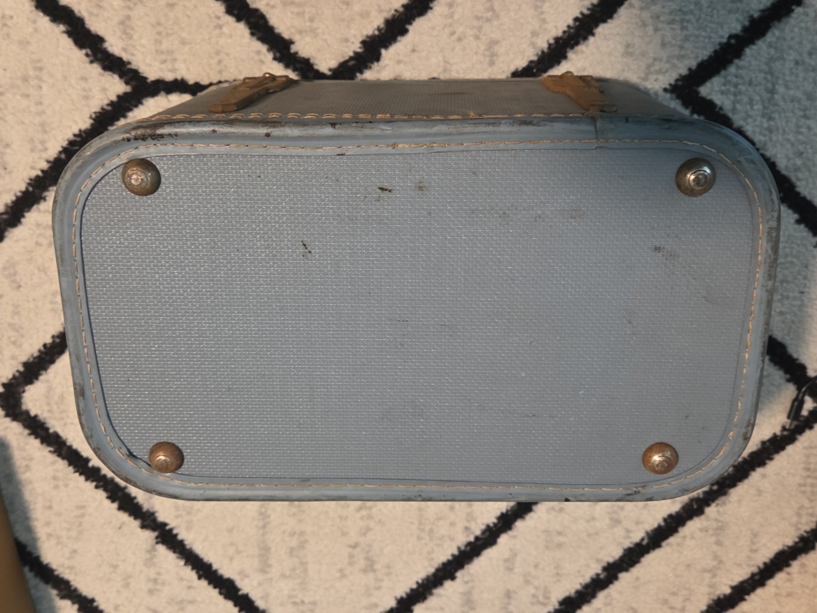 Vintage 50s Lady Baltimore Powder Blue Train Case