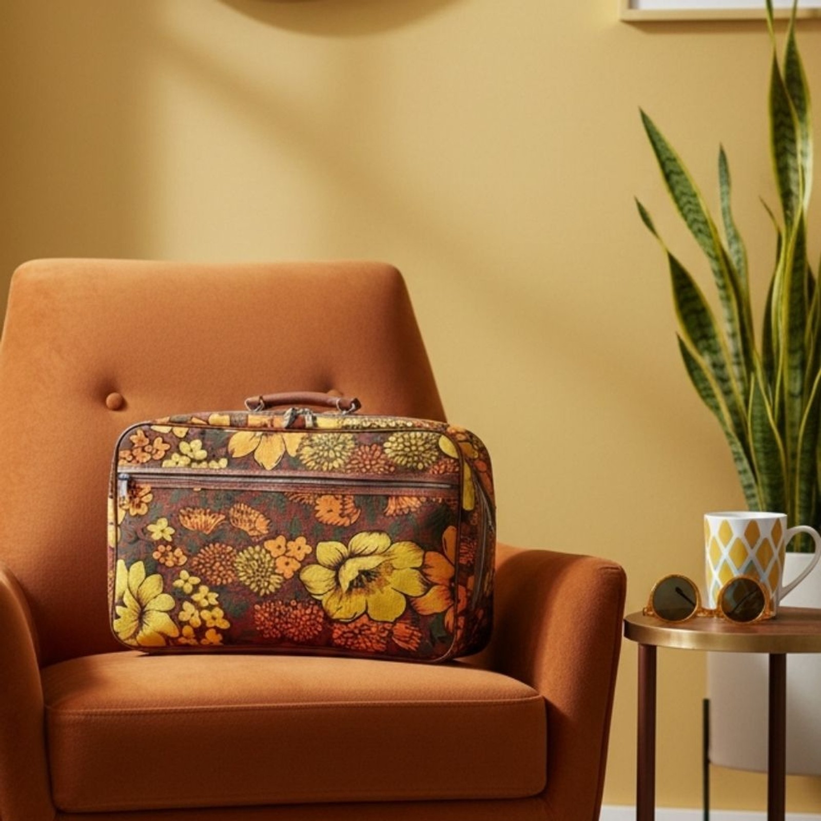 Vintage 70s Mod Floral Carry-On Bag – Retro Made in Japan Travel Tote