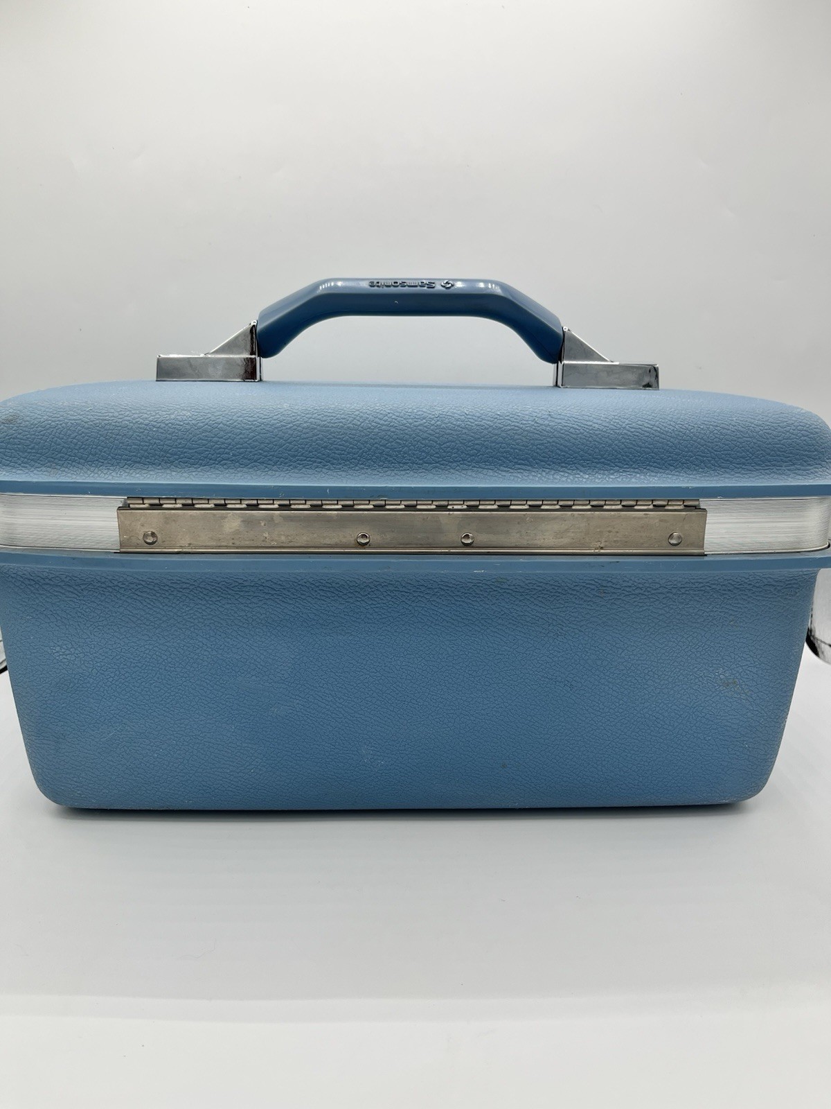 VTG Samsonite Royal Traveller Montbello II Vanity Train Case Baby Blue No Key