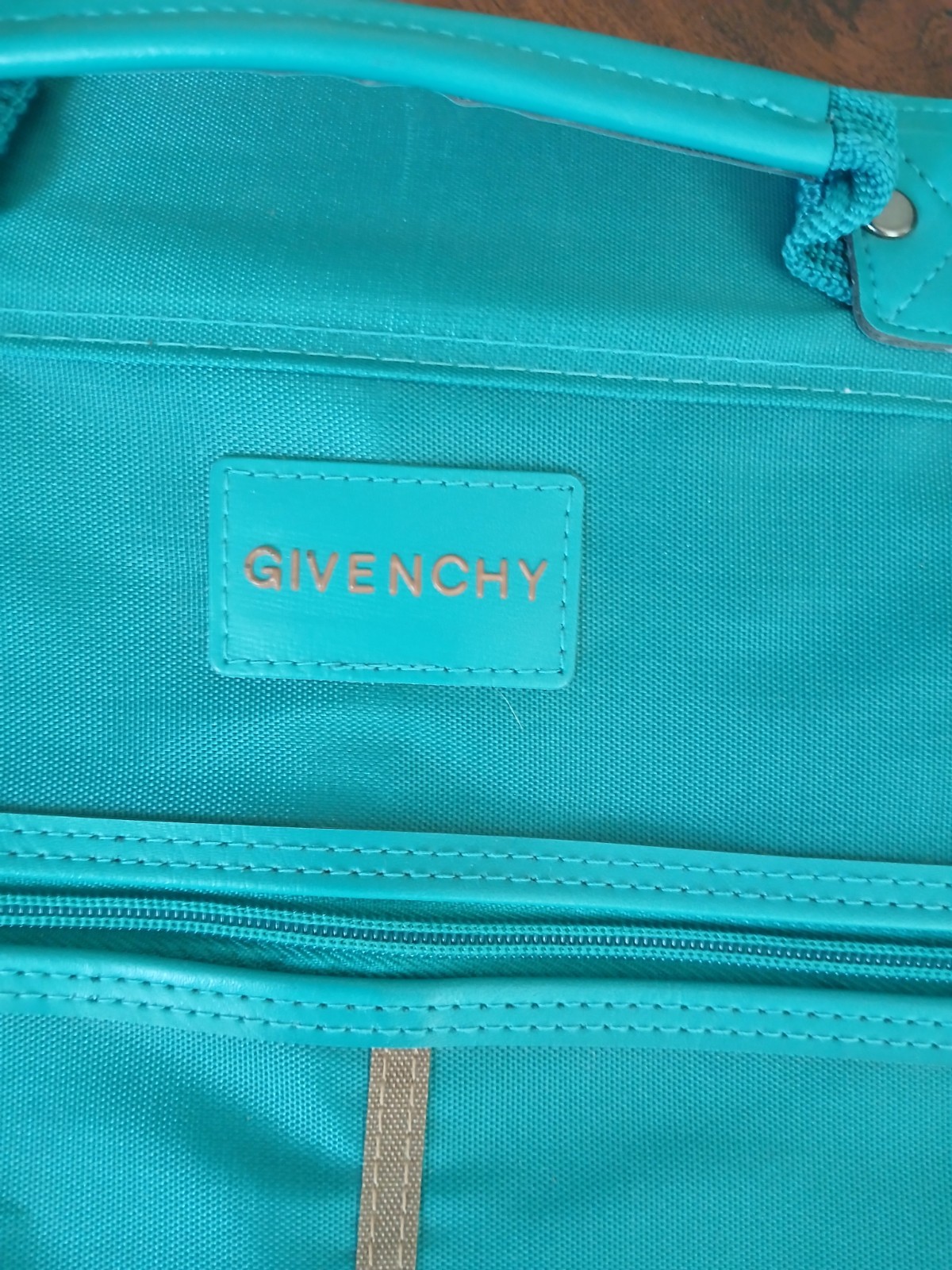 90s Turquoise Givenchy Travel Garment Bag