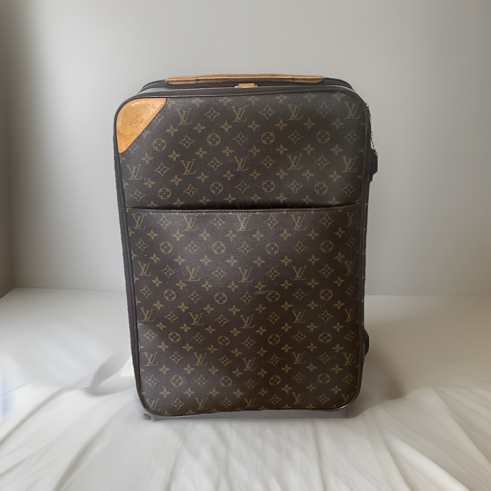Louis Vuitton Carry-On Pegase 55 Monogram Canvas Suitcase On Wheels