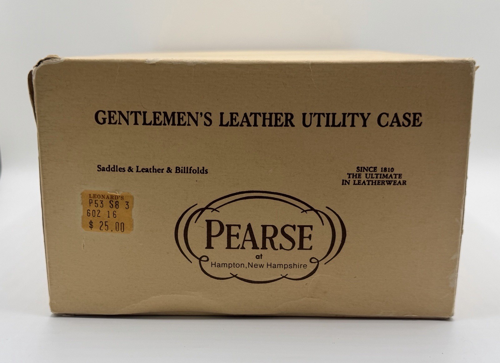 Pearce Gentlemen’s Vintage Leather Utility Case In Original Box