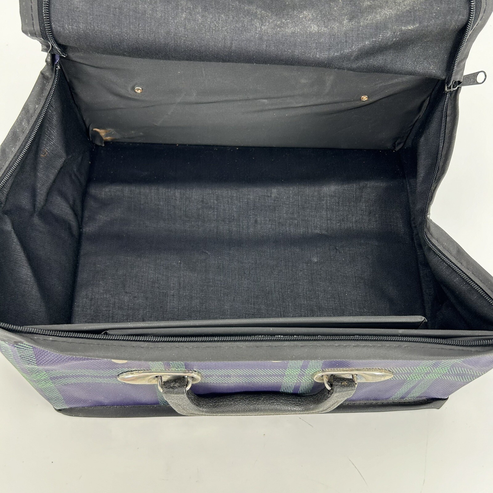 Vintage Styletone Inc. Fold-A-Bag Collapsible Folding Suitcase Plaid
