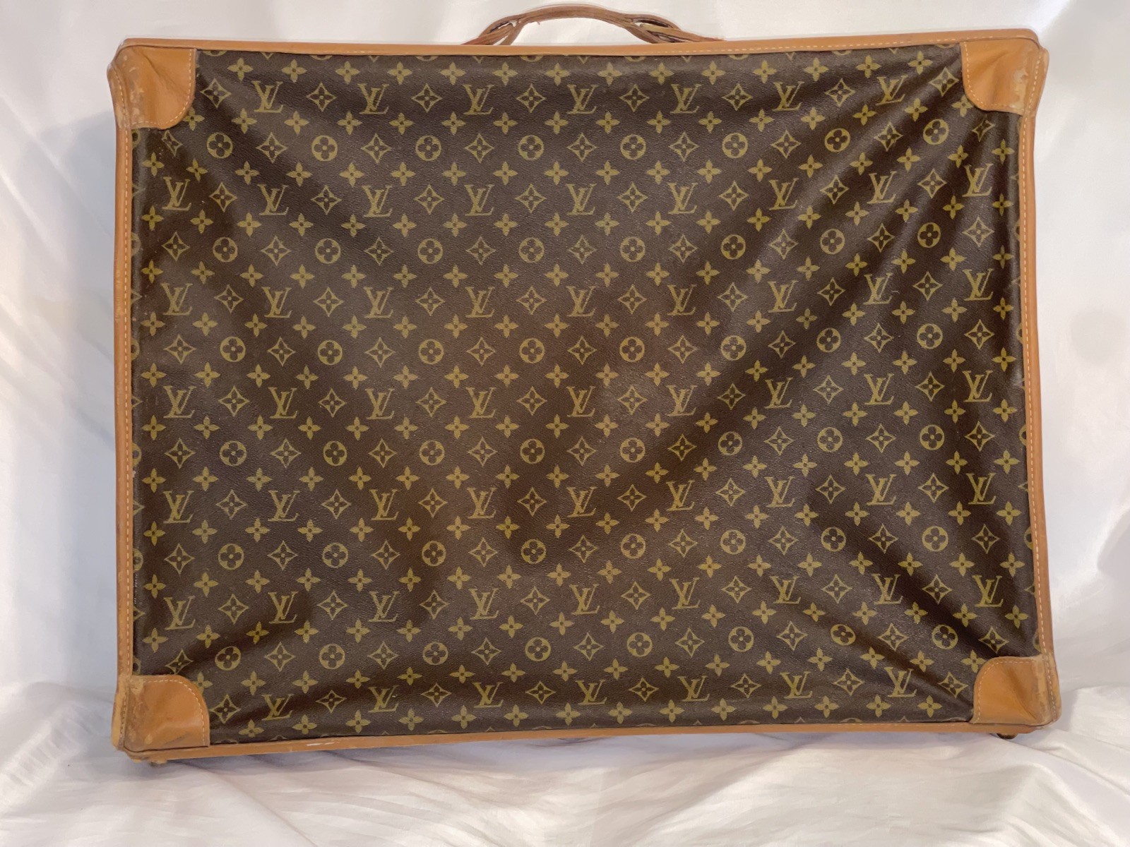 Vintage Louis Vuitton Suitcase French Co Monogram w/ Keys & Lock