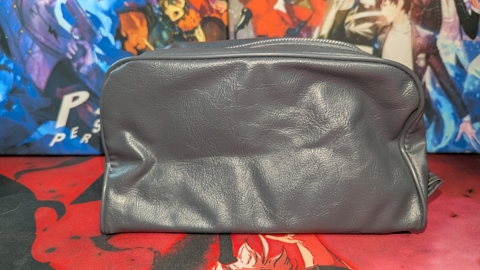 Suitcase Oval Train Case Carry On Bag Gray Mid Century Teardrop 1960’s W/ Bag
