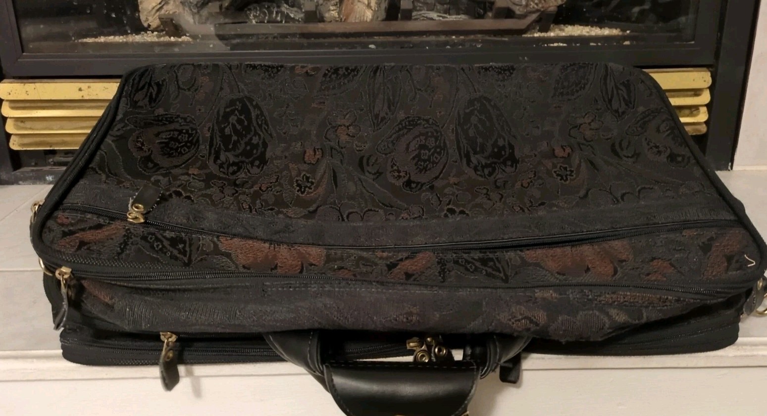 Vtg Samsonite Carry On Luggage-Silhouette 5- 1993-Paisley Fabric Print-15x23x9