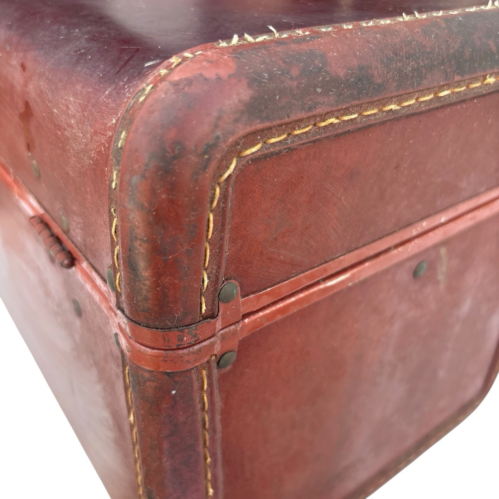 Vintage Samsonite Train Travel Case Shwayder Bros Luggage Carry-On Brown Cognac
