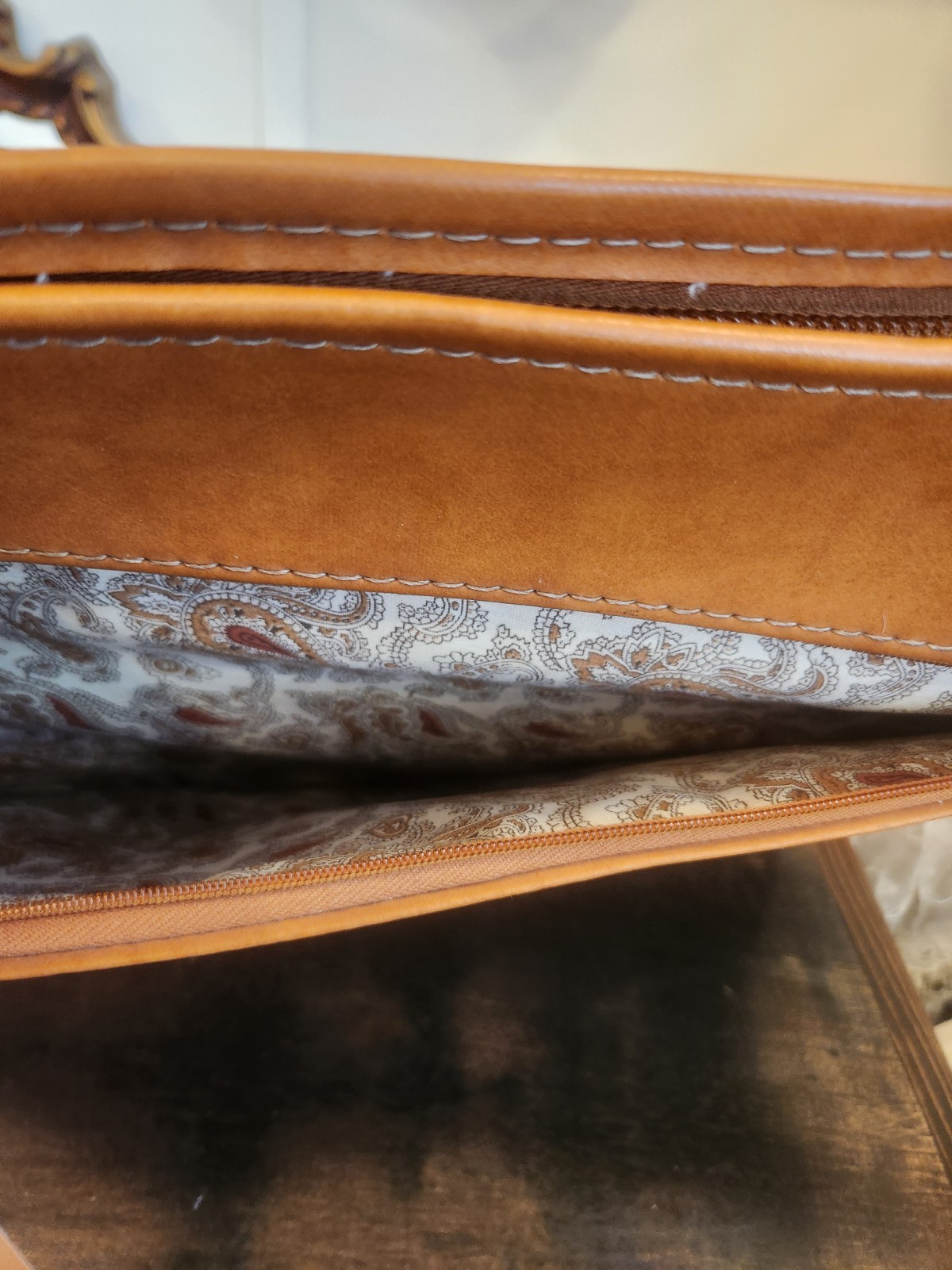 Vintage Hartmann Belting Leather Plastic Lined Weekender Bag