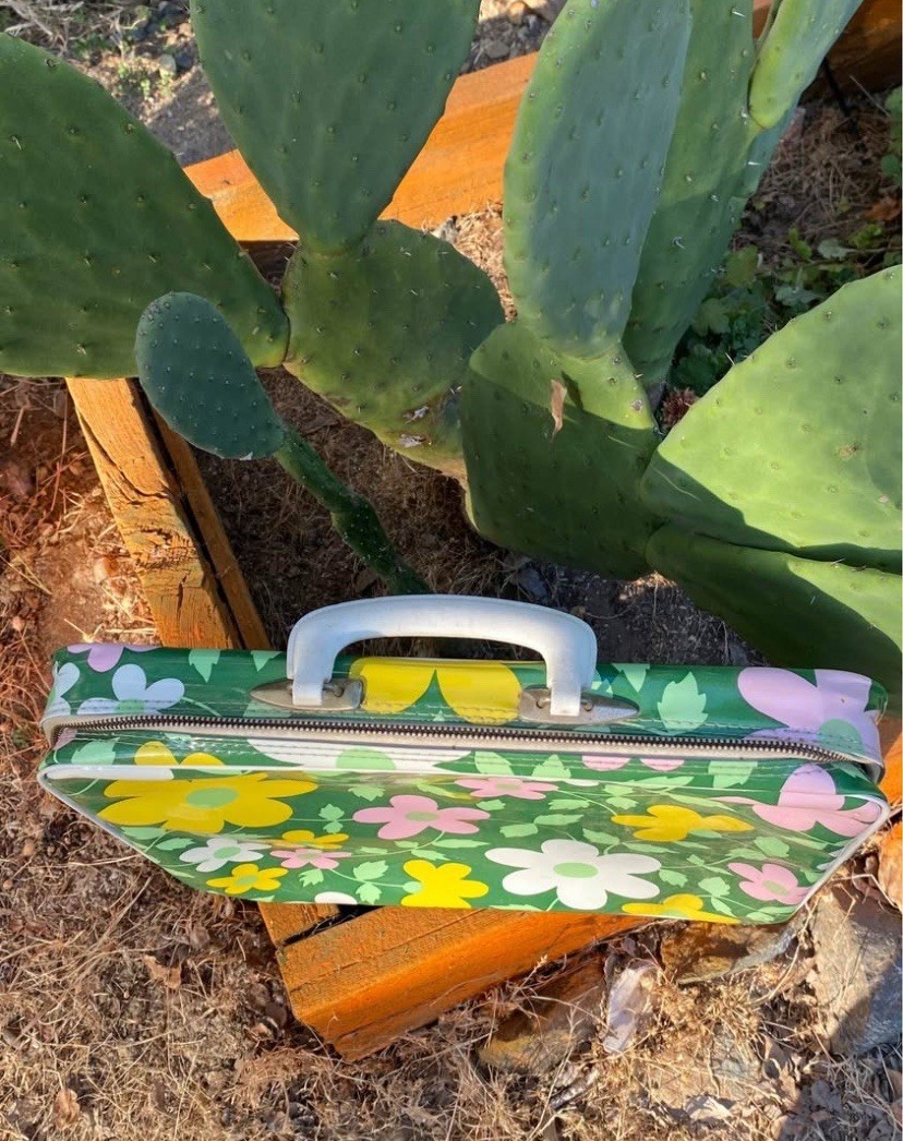1970s Flower Power Vinyl Suitcase