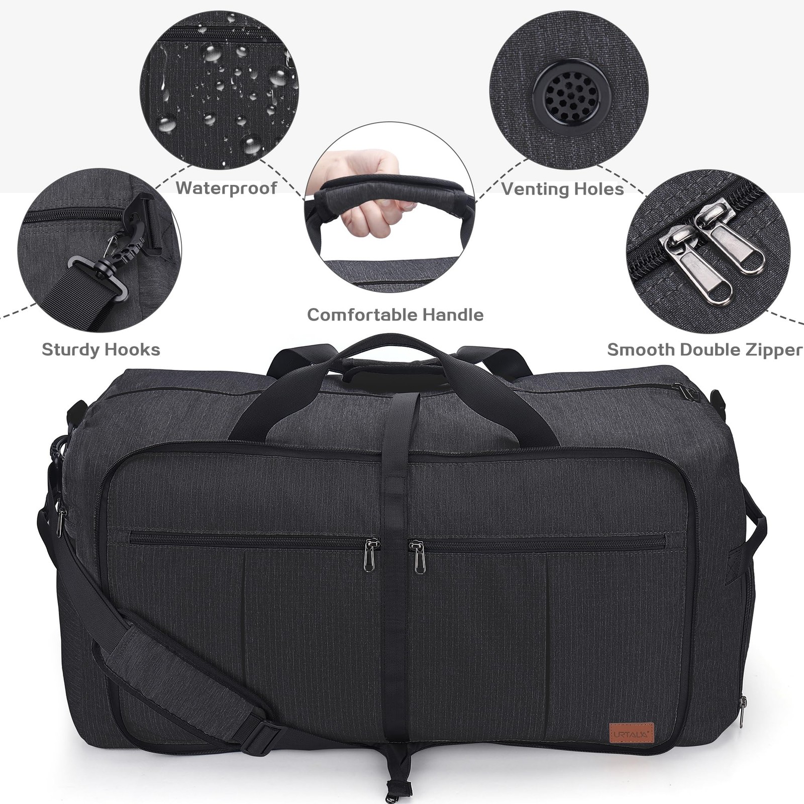 Urtala 120L Foldable Collapsible Waterproof Travel Duffel Bag For Men And Women