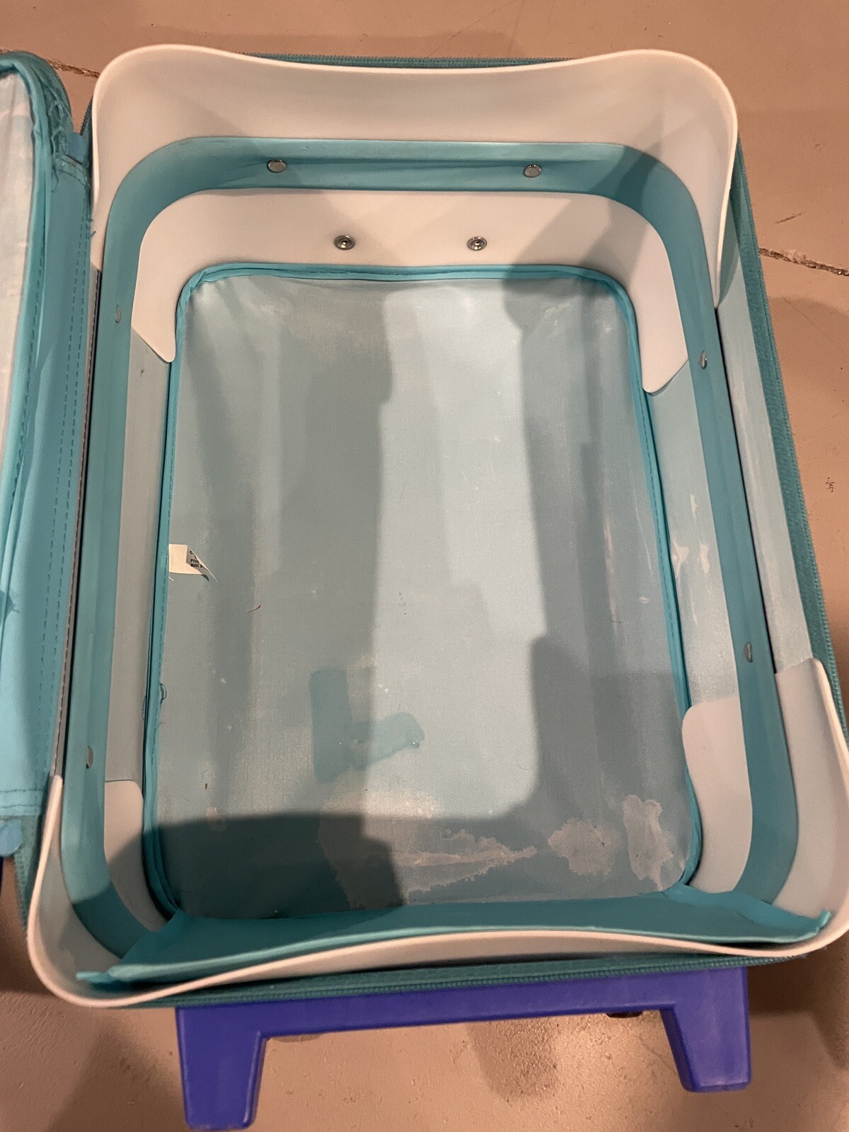 Rare Vintage 90’s Pyramid Disney The Little Mermaid 16” Rolling Luggage Suitcase