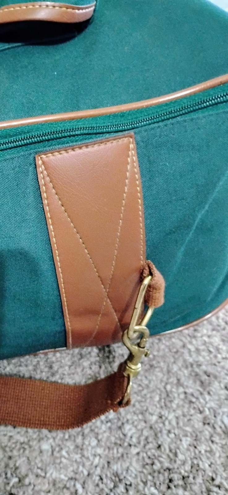 Vintage Ralph Lauren Polo Green Canvas Luggage Duffle Tote Carry On Bags