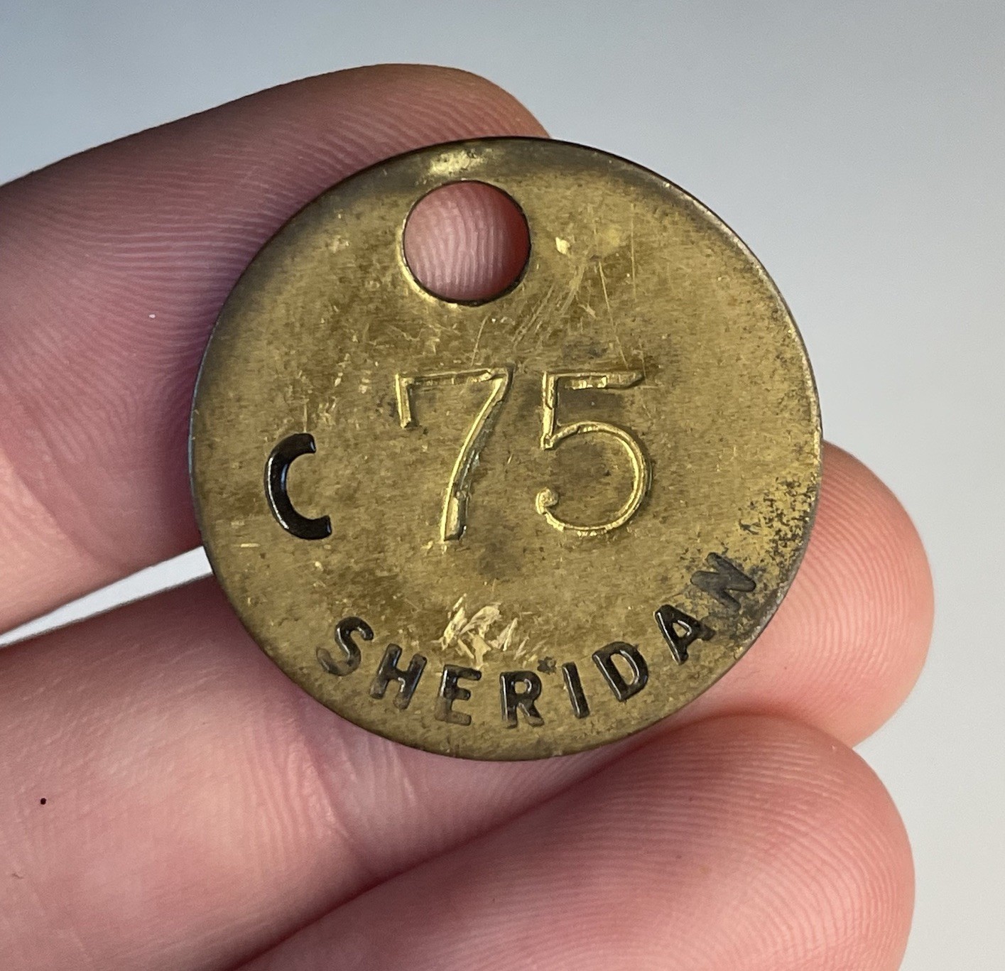 Antique – Vintage 20th C. Brass Sheridan Hotel Luggage Tool Tag