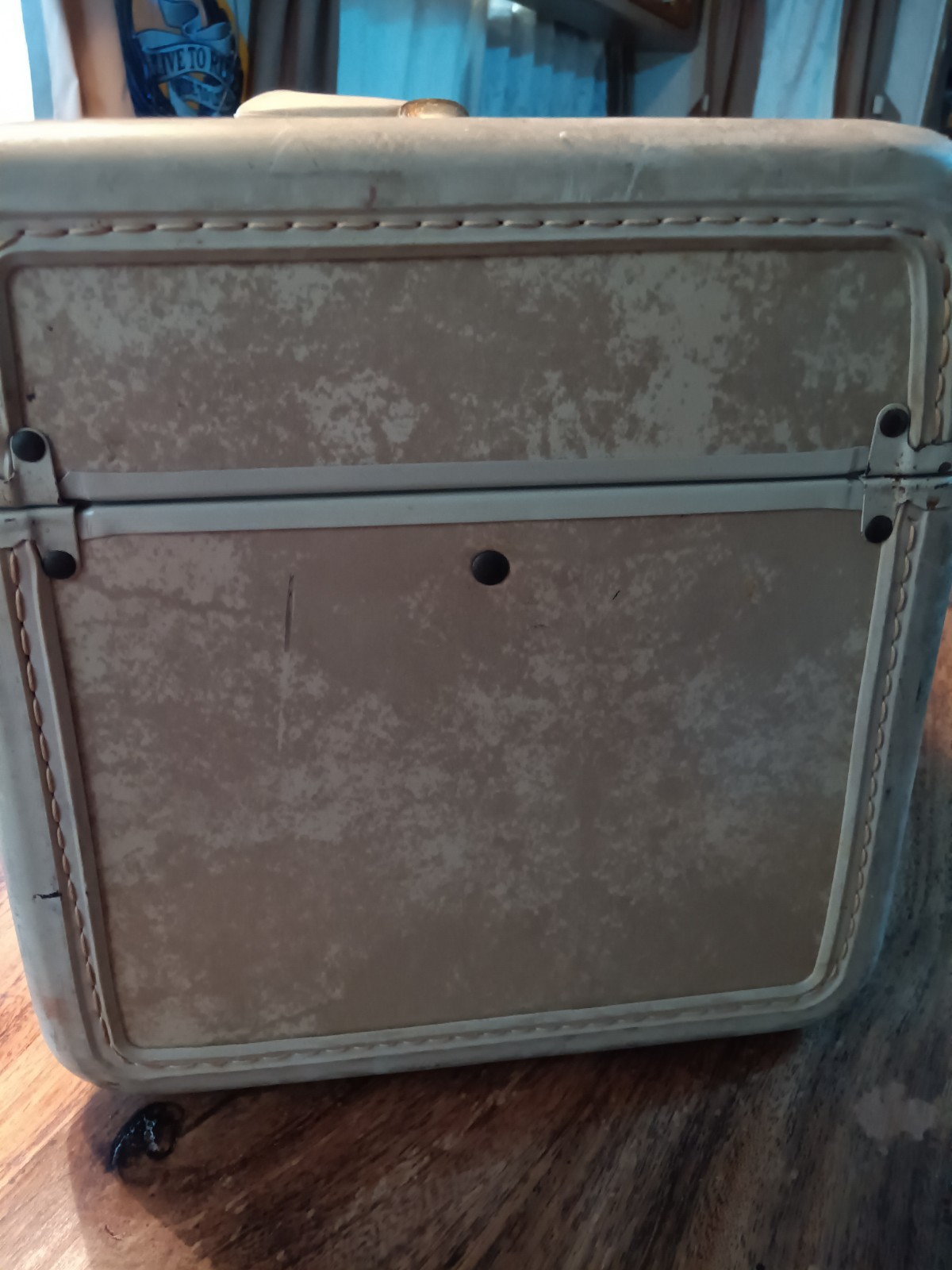 Vintage 1950’s SAMSONITE Streamlite MAKEUP TRAIN CASE Suitcase MARBLE TAN