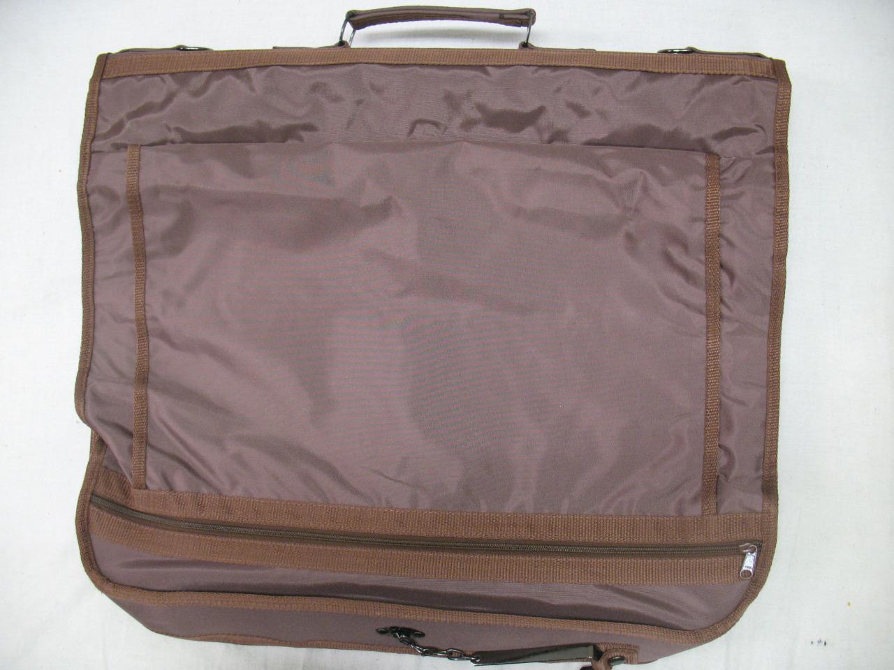 Vintage 1980’s Airway Beach & Racquet Club GARMENT BAG Carrier Luggage Brown