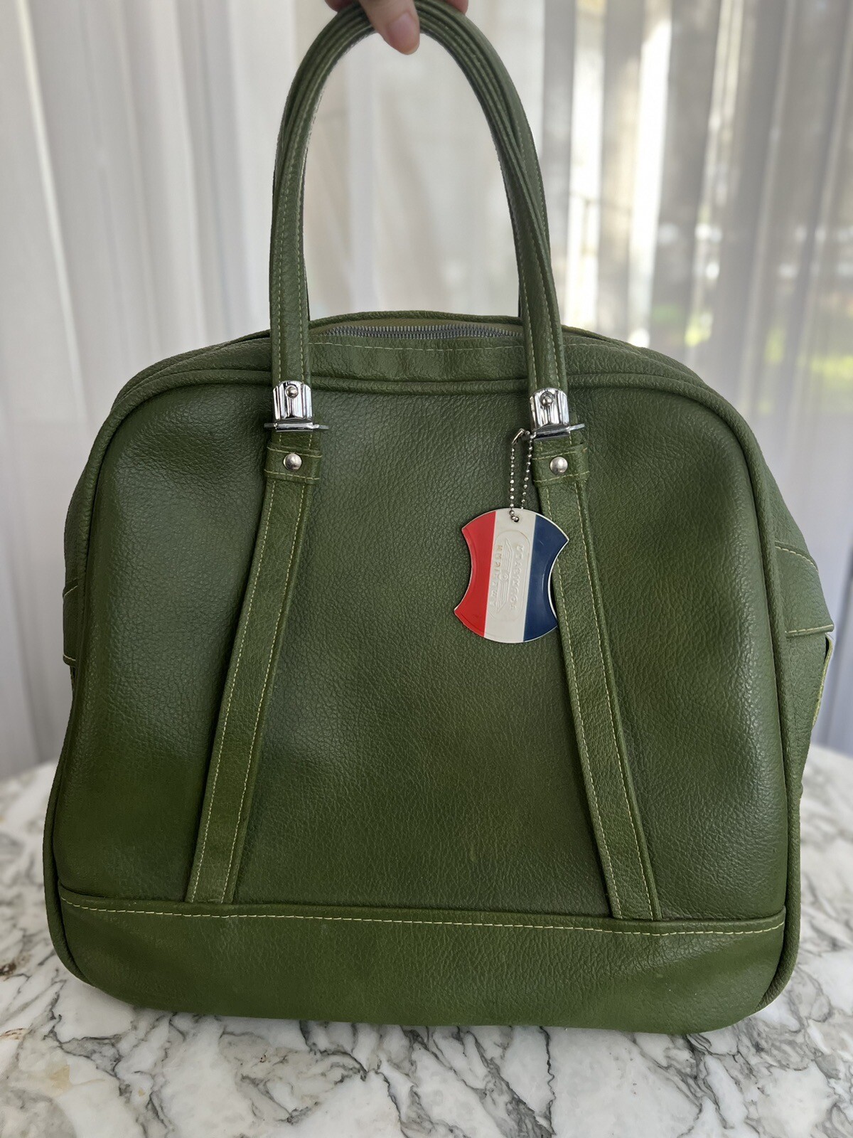 Vintage American Tourister Tiara Avocado Green Overnight Bag