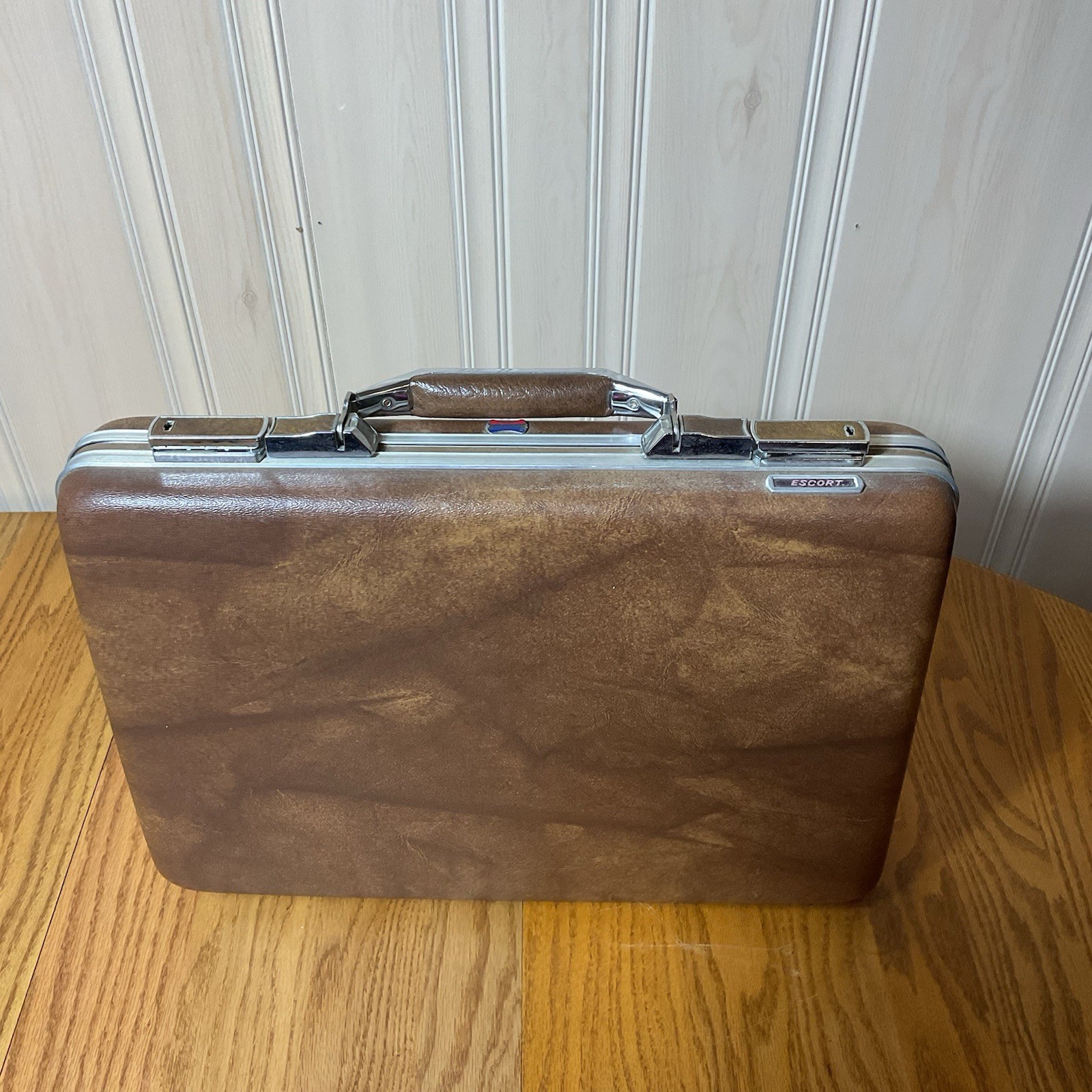 Vintage Tourister ESCORT Brown Hardcase Brief Case Attache Case Retro Business *