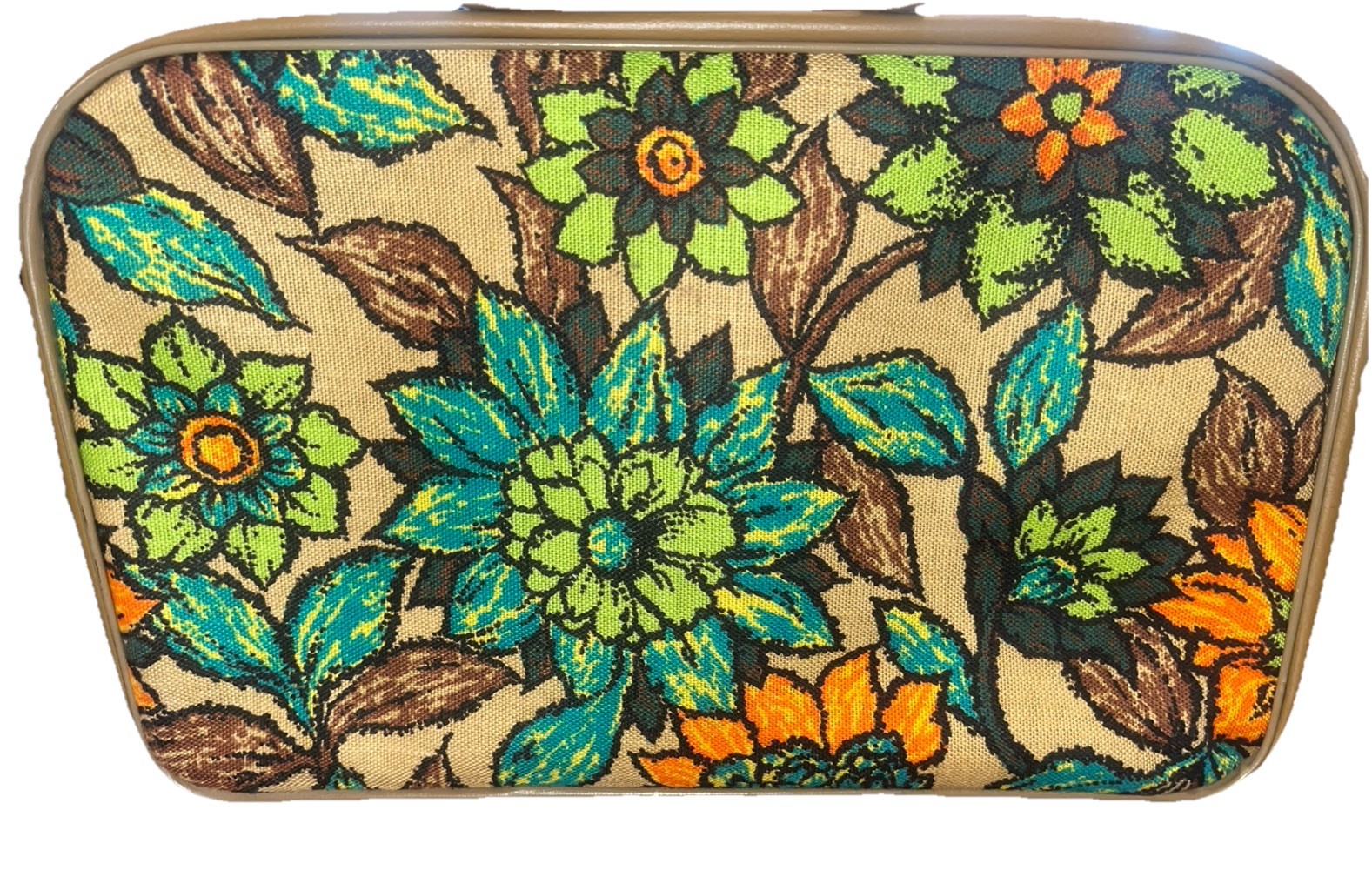 Vintage 60s 70s Retro Suitcase Floral Flowers Flower Power Bantam Hippie boho