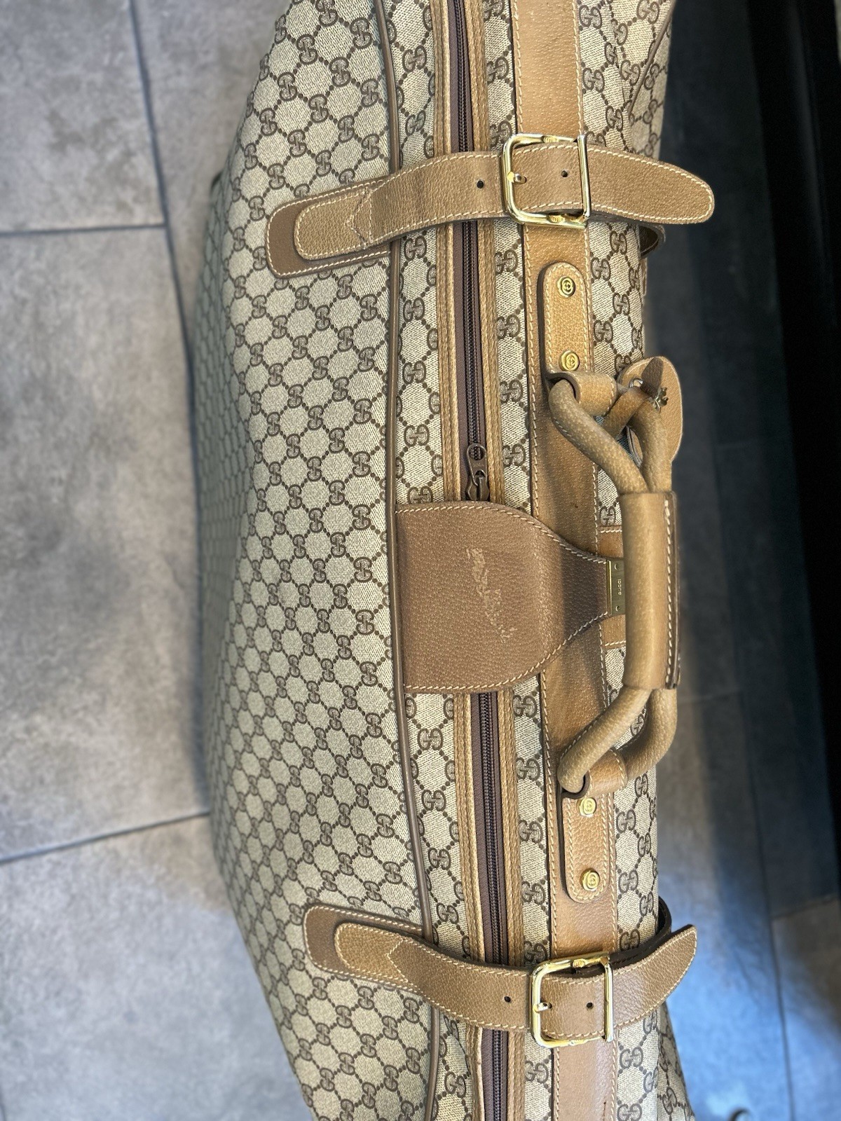 Gucci Vintage GG Supreme Travel Bag Rare Collectible.