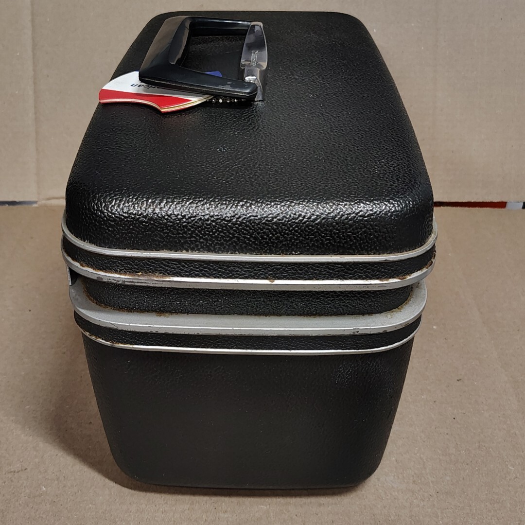 Samsonite Silhouette Hard Shell Cosmetic/Makeup Case Vintage Charcoal Textured