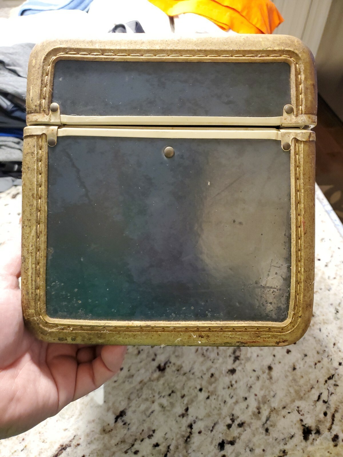 Vintage Samsonite Shwayder Bros Blue Luggage Vanity Train Makeup Case #4712 RARE