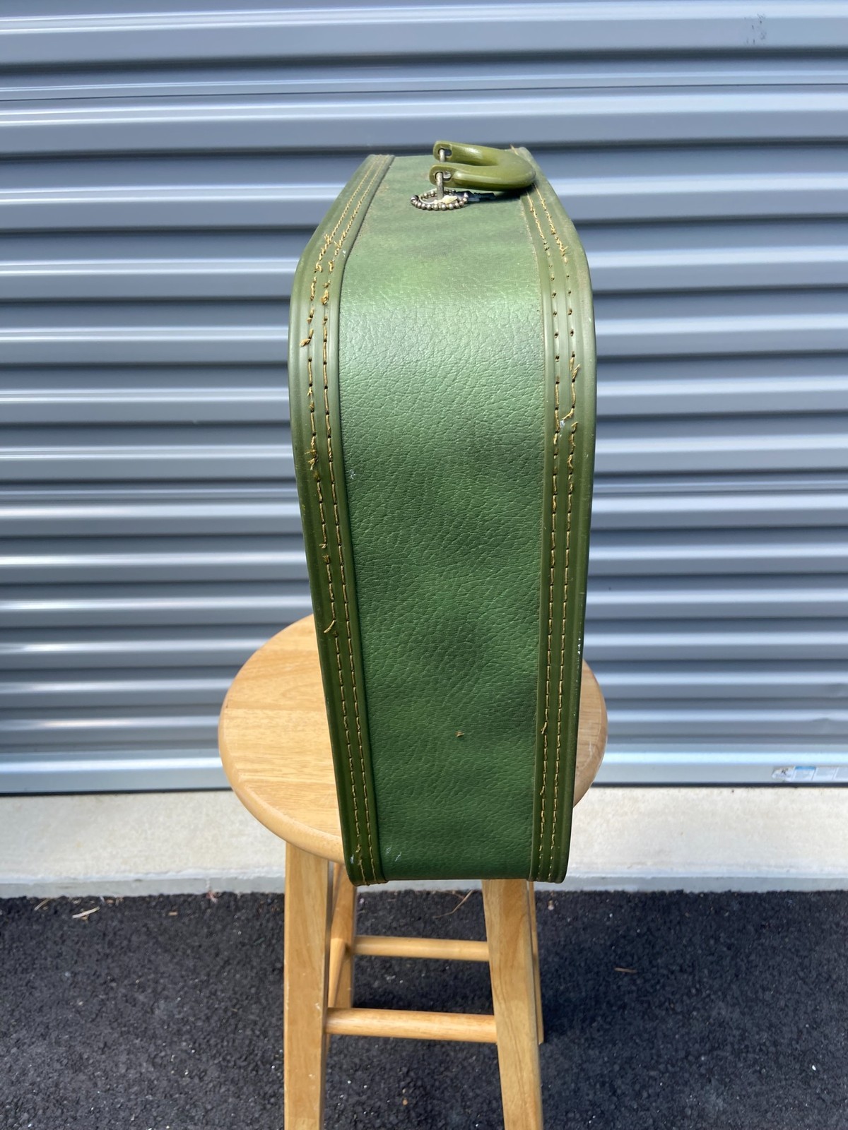 Vintage Green Suitcase Green Tartan Plaid Soft Side Luggage MCM Y2K