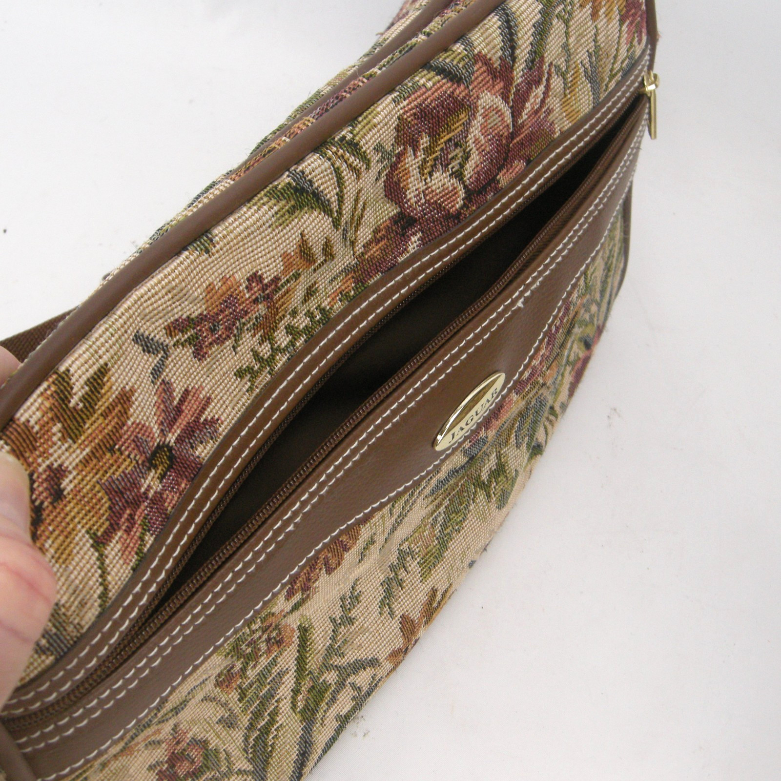 Jaguar Luggage Floral Tapestry 2 Piece Luggage Set Weekender Carry On EUC