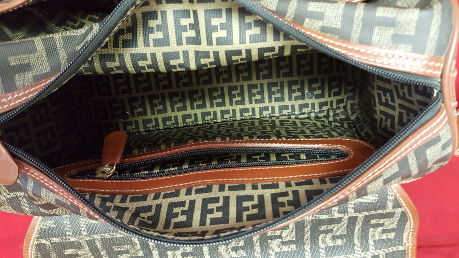 EUC Vintage Fendi Roma FF Leather Collection Travel Accessories Case/Camera Case