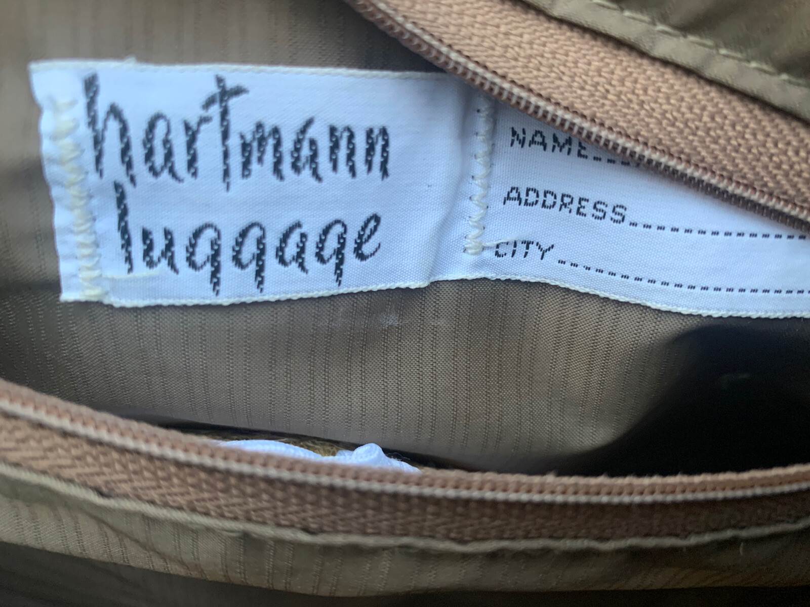 Hartmann Tweed Brown With Leather Trim Weekender Travel 15″x 11″x8″