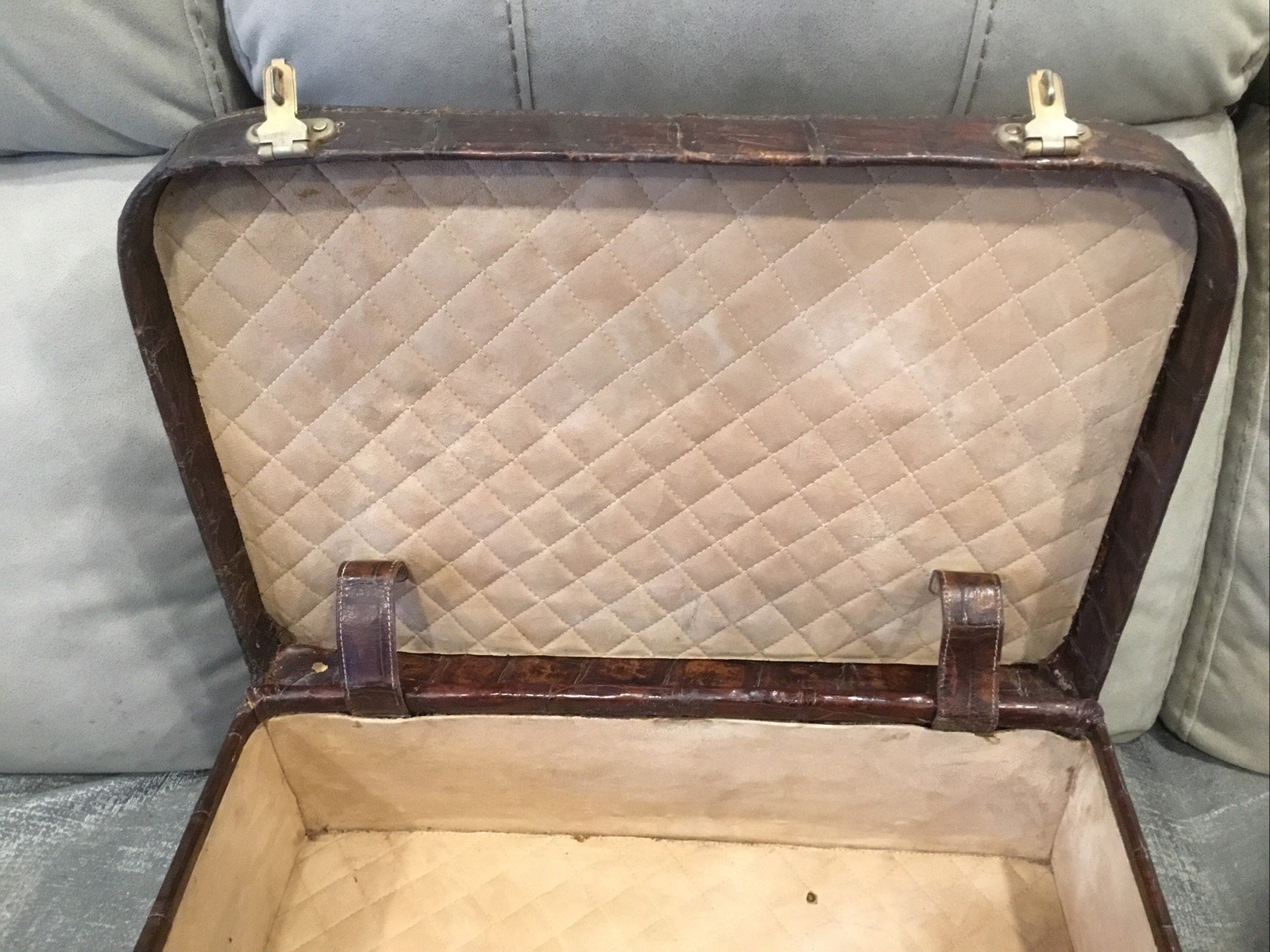 Antique Aligator Suitcase Luggage