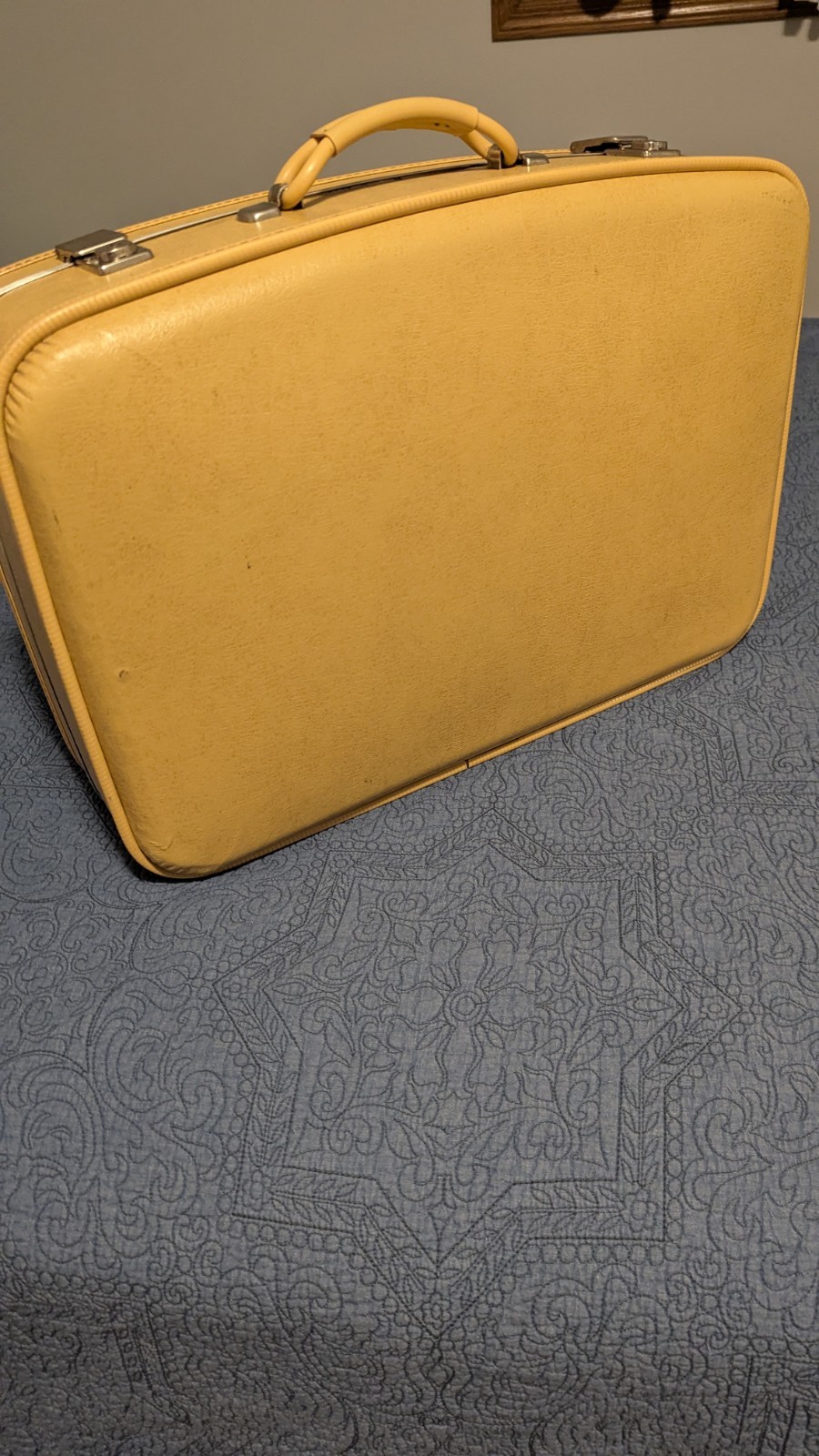 Vintage Yellow Suitcase Luggage