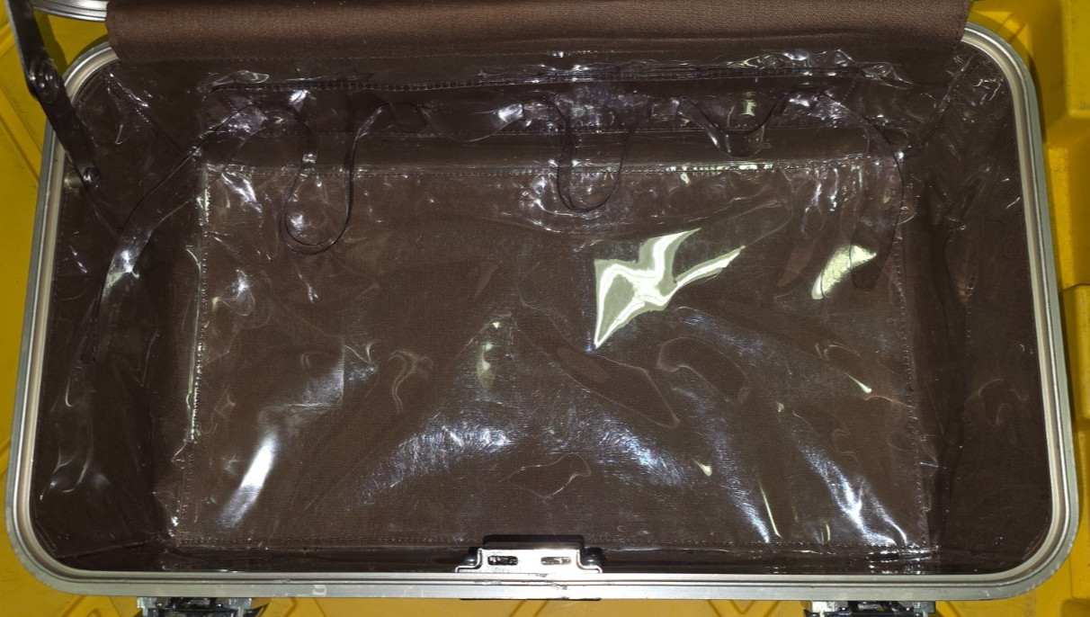 Zero Halliburton Vintage Vanity Cosmetic MakeupTrain Case Silver