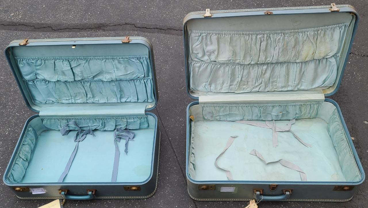 Nice Vintage Hard Case Luggage Set – GDC USABLE CONDITION – TWO PIECE SET