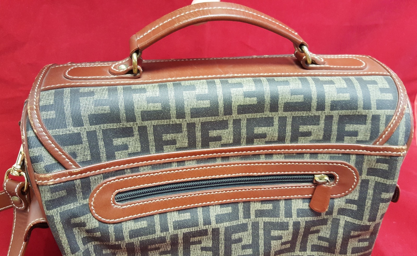 EUC Vintage Fendi Roma FF Leather Collection Travel Accessories Case/Camera Case