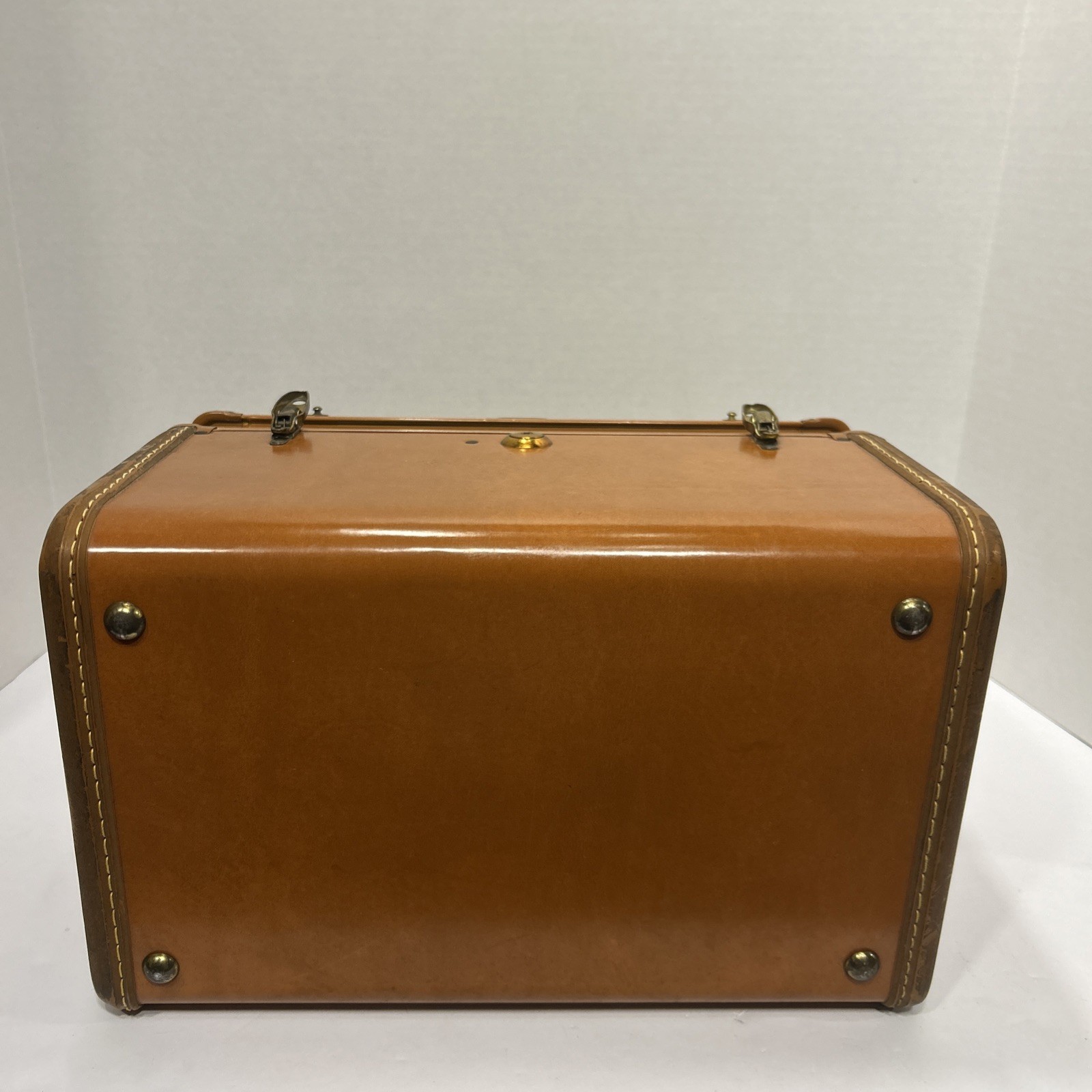 VTG Samsonite Shwayder Bros Luggage Train Case Brown Style 4612 Hard Case NO KEY