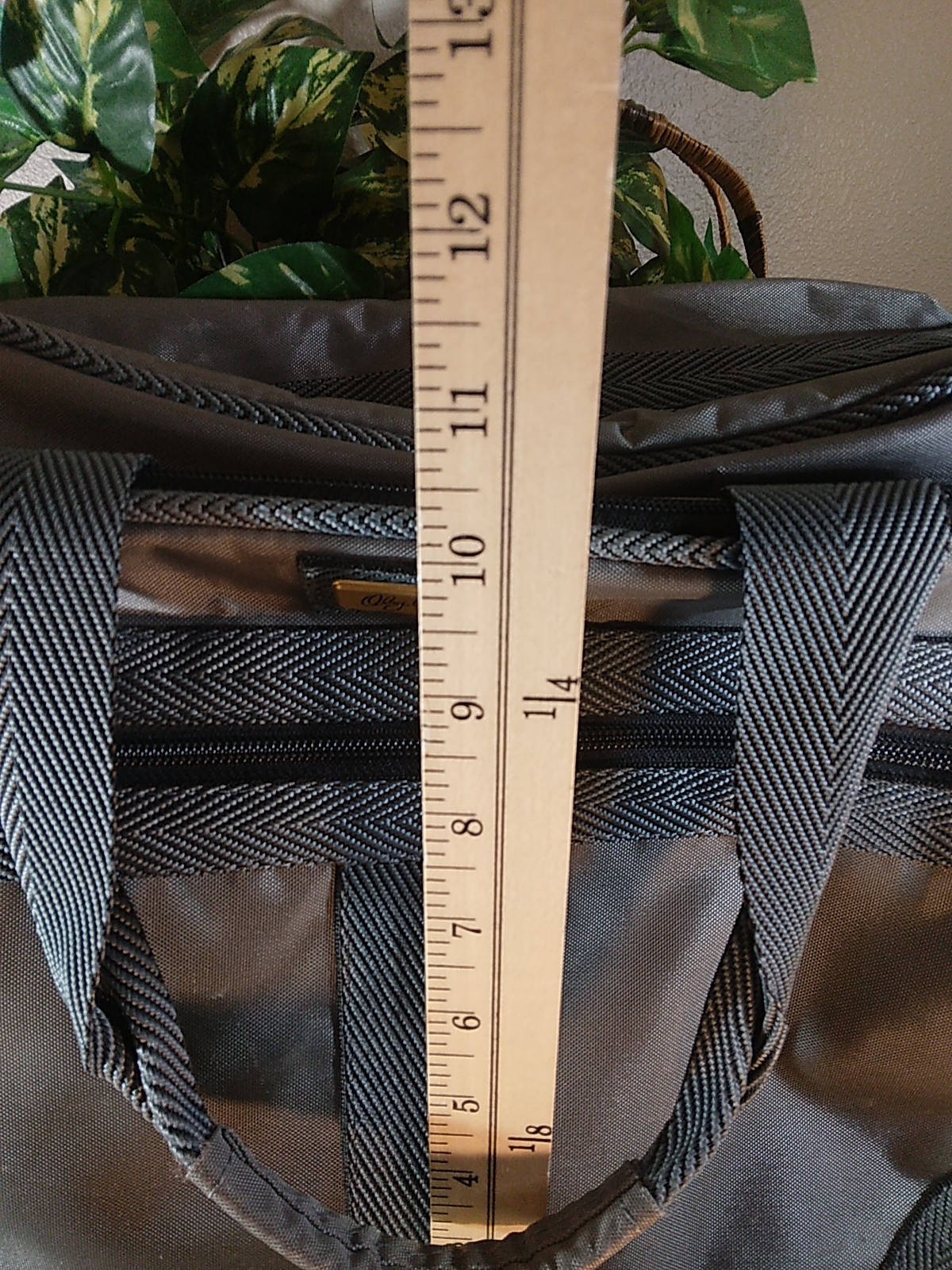 Vintage Oleg Cassini Gray Travel Carry-On, Overnight, Weekender Bag By Airway