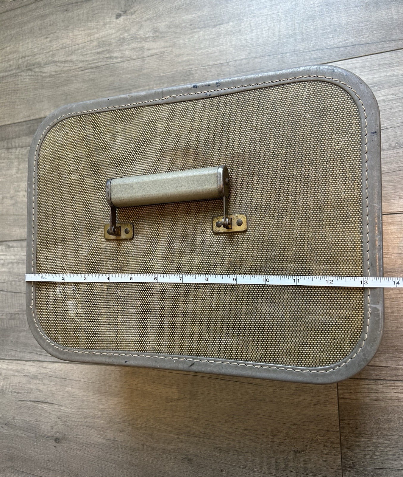 Vintage Envoy Train Case Tweed Makeup Cosmetic Travel Case Mid Century Retro MCM