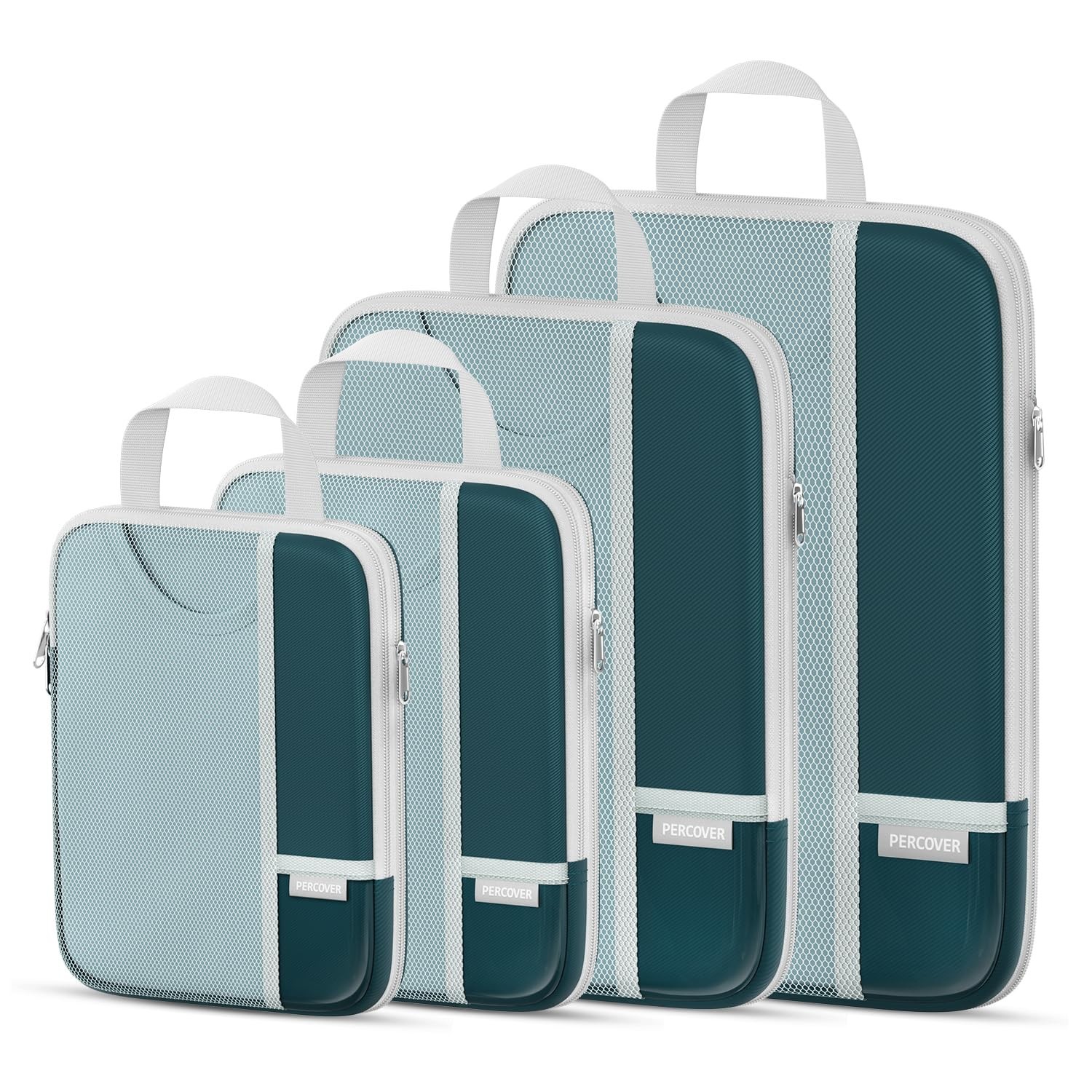 Percover Compression Packing Cubes for Travel, 4-Piece Structured Compression…