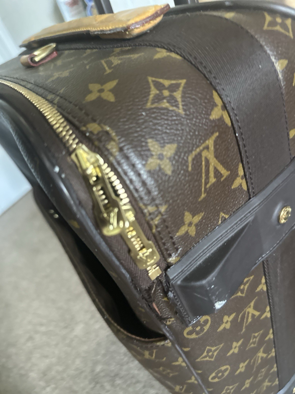 Louis Vuitton Carry-On Pegase 55 Monogram Canvas Suitcase On Wheels