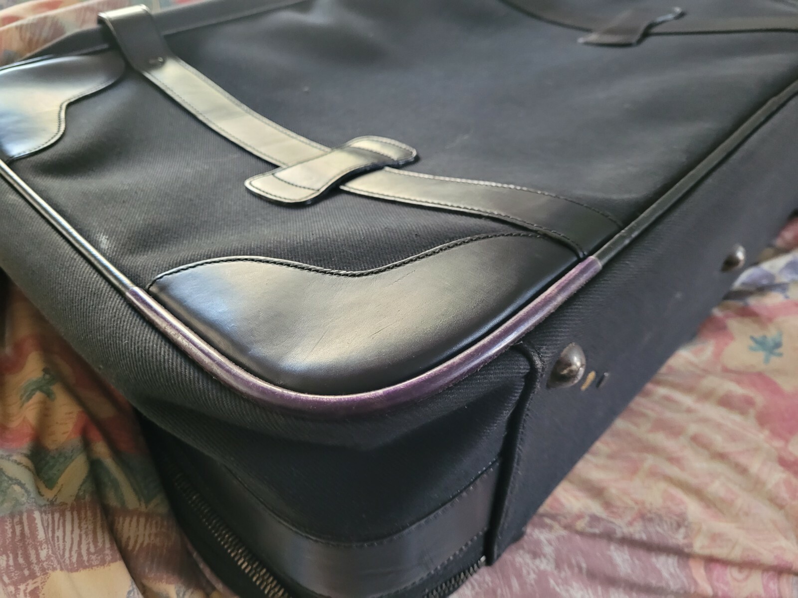 Rare Vintage Ghurka Marley Hodgson Cargo l No. 47 Suitcase Black