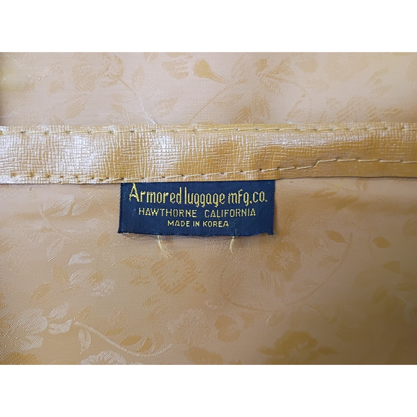 Armored Luggage Co. Vintage 70s Patchwork Suitcase Travel Storage Bag Retro