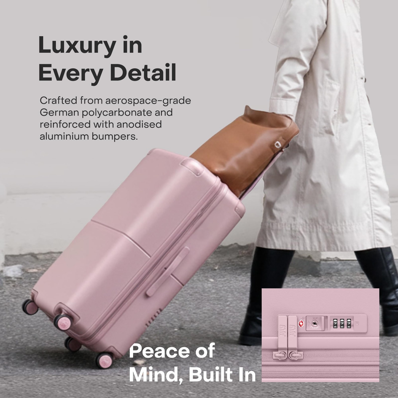 July Checked Plus Expandable – 28.75 Airline Approved Check In Luggage Wheels